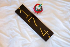 Personalized Home Address Sign 19"h x 5"w 3 digits Custom House Number Plaque