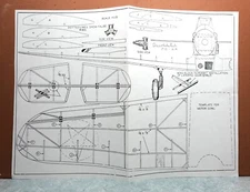 CONSOLIDATED PB-2A FIGHTER BALSA FREE FLIGHT MODEL AIRPLANE PLANS 24" WINGSPAN