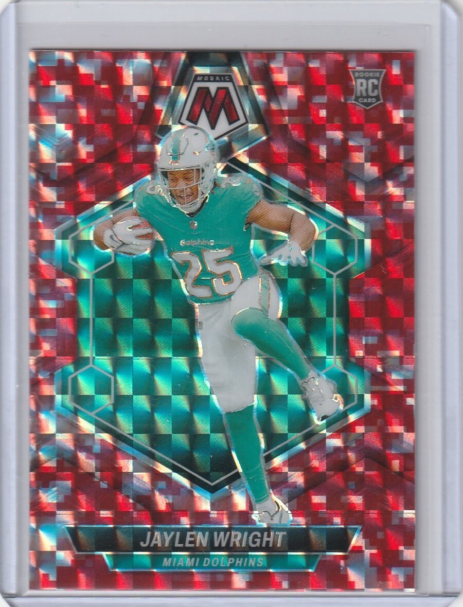 2024 Panini Mosaic - Rookies Pink Camo Prizm #383 Jaylen Wright (RC)