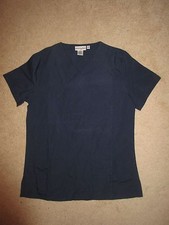 SCRUBS - SS Shirt - Vanity Fair - Dark Navy Blue - Small 6-8 - NWoT