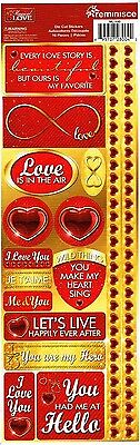 Reminisce ANYTHING FOR LOVE COMBO Cardstock Stickers scrapbooking VALENTINE 