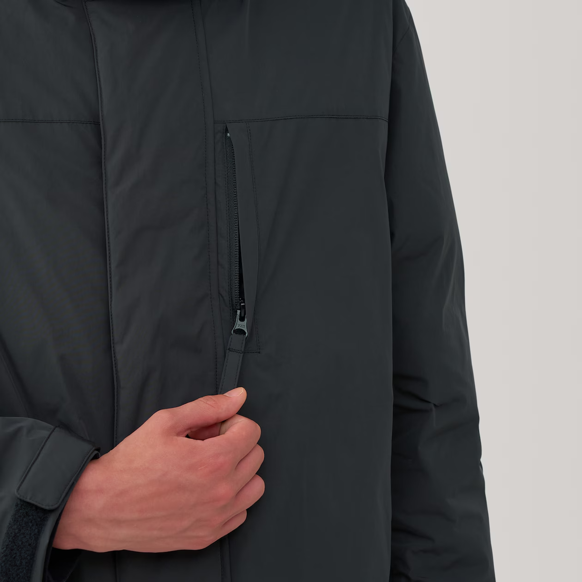 MUJI Labo Mens Hooded Down Coat Black FedEx | eBay