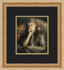 Pierre-Auguste Renoir Young Woman Seated Custom Framed Print