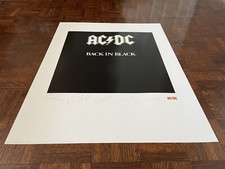 ACDC  Back In Black Licensed Plate Signed Ltd Ed Lithograph 2254/2500