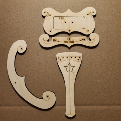 Custom Hybrid Bigsby Style Guitar Parts Template p90 3ply MERLparts