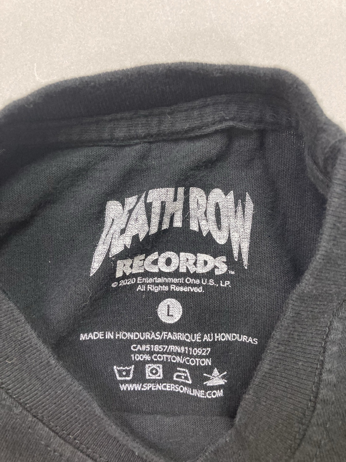 FILA T shirt Death Row Records The Untouchable Graphic uomo grande nera musica rap