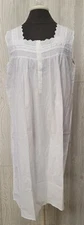 Victorian Trading Dainty S White Sleeveless Chemise Nightgown 13F