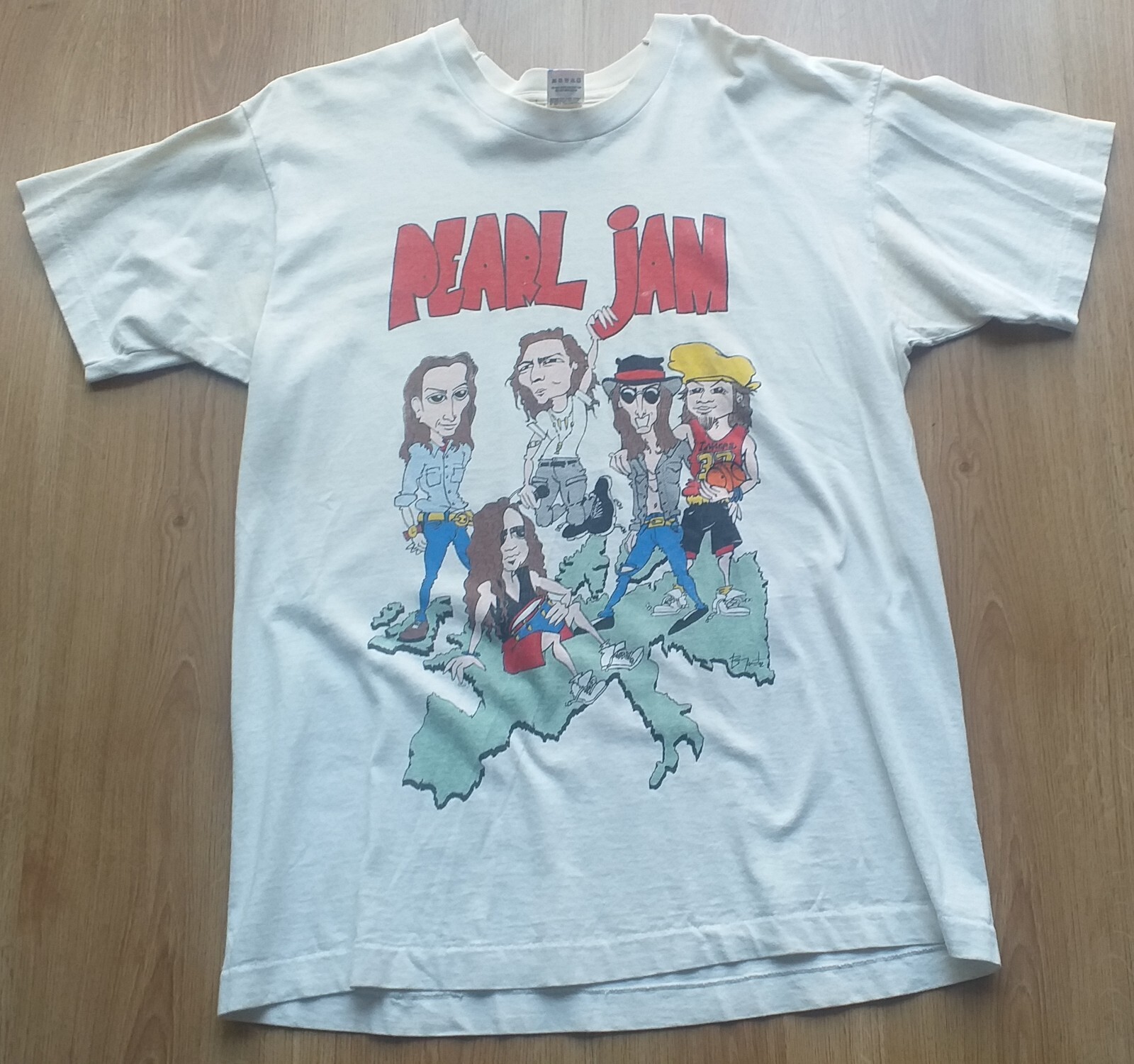 00'S Delta Pearl Jam Band T-shirt, Men's M size cotton black type Vintage Second Hand