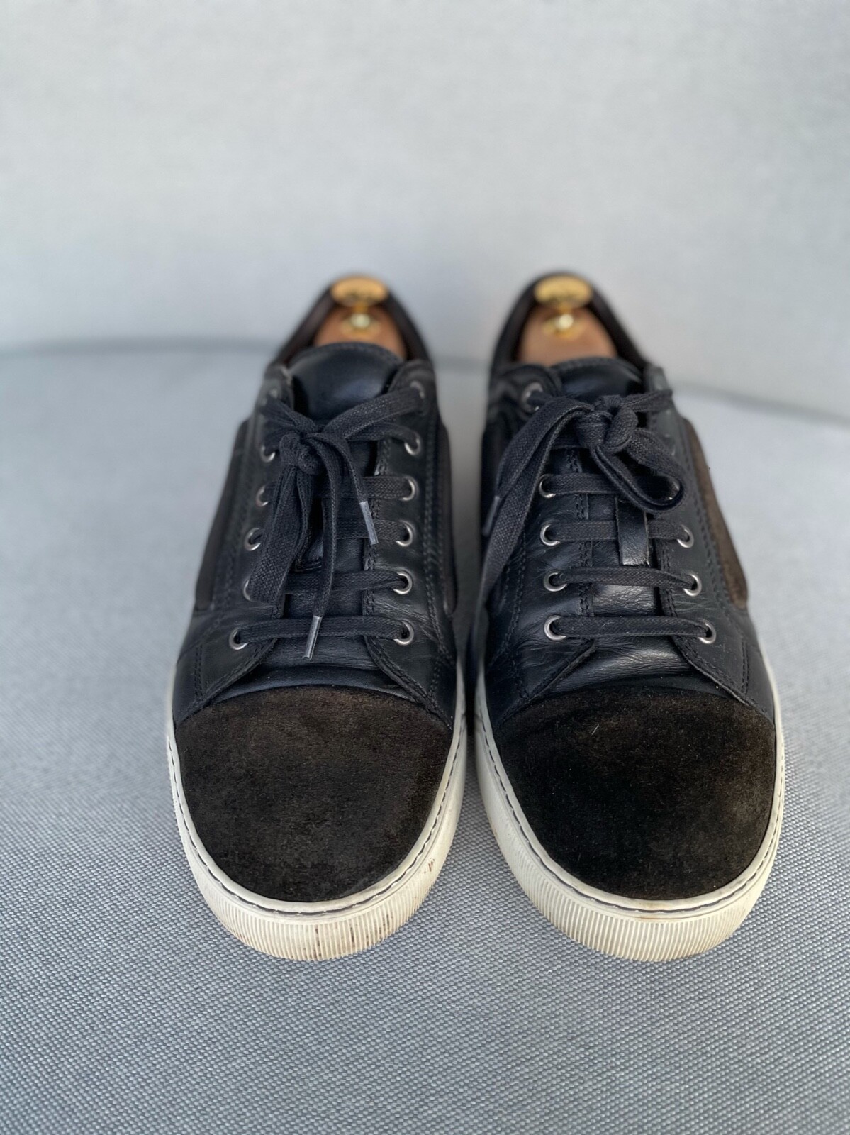 Lanvin DBB1 Toe Cap mens designer leather sneakers black, size 9, rrp £390 image 3