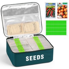 22 Slots Seed Storage Organizer Box with 30 Seed Envelopes  84 Labels, Large...