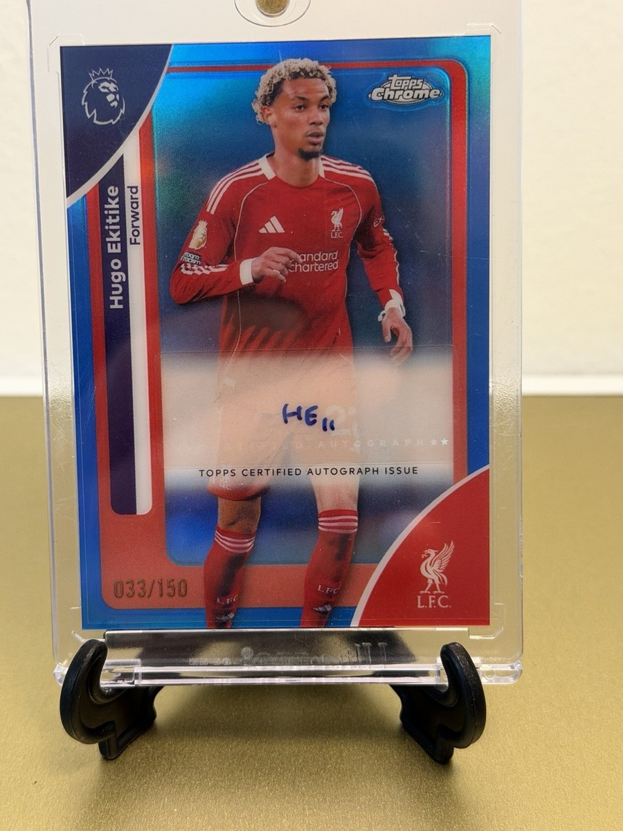 2026 Topps Chrome Hugo Ekitike /150 Premier League Blue Refractor