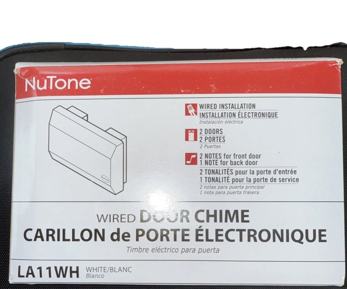 NEW LA11WH NuTone Decorative Wired Door Chime Bell in White Blanc NIB