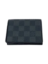 Louis Vuitton Envelope Carte de Visite Damier Graphite Black Leather Mens