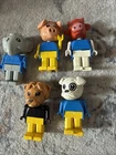 LEGO Fabuland Animal Figure Lot Pig Lion Dog Elephant Cow Vintage 5 Figure Lot