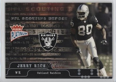 2004 Fleer Platinum Scouting Report 22/250 Jerry Rice #20SR HOF 0ba6