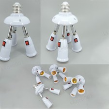 E27 Splitter 2/3/4/5 E27 Lamp Base flexible LED Light Bulb Holder Socket switch
