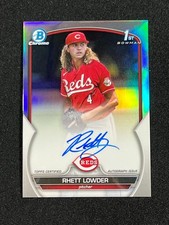 2023 Bowman DRAFT CHROME RHETT LOWDER REFRACTOR AUTO 330/499 CDA-RLO REDS