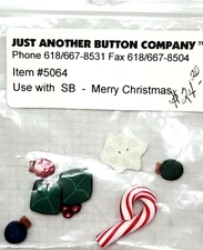 Just Another Button Company "Merry Christmas"  #5064 Embellishment pack
