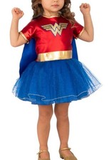 Toddler Girls DC Comics WONDER WOMAN Halloween Costume Cape Size 4/5 T NWT