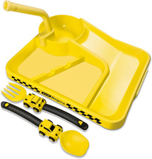 Construction Toddler Plates - Construction Utensils for Toddlers - Easter and Bi