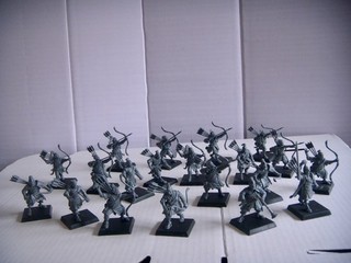 WARHAMMER OLD WORLD GRAND CATHAY 20X PEASANT LEVY ARCHERS ASSEMBLED