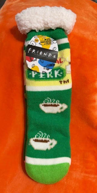 FRIENDS Central Perk Sherpa Lined Gripper Socks Adult One Size Fits Most NWT