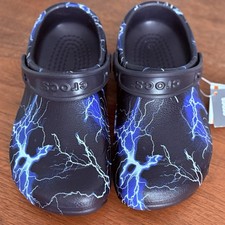 CROCS Bistro Work Lightning Bolt Graphic Clog Slip Resistant Shoe M 6 / W 8 NEW