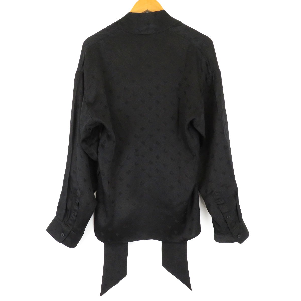 BALENCIAGA logo bowtie blouse Women black 【A】 thumbnail 2