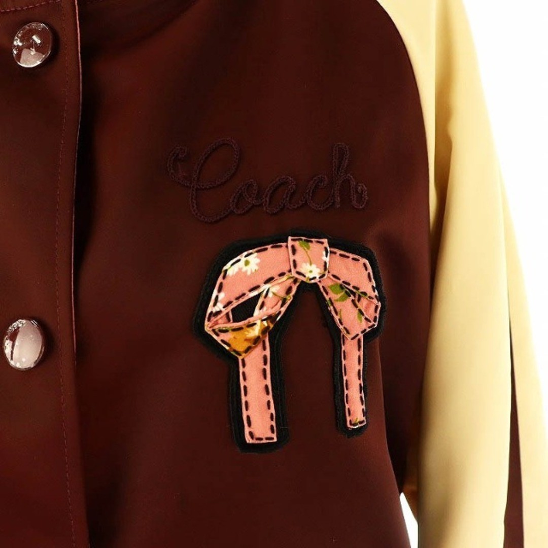 希少 COACH Reversible Floral Jacket ブルゾン Coach Reversible Floral Jacket S Beige Bordeaux Pink HK Used