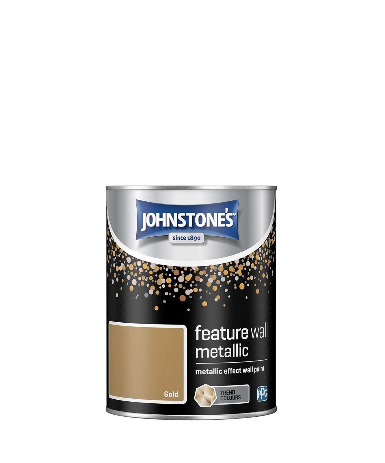 Johnstone's Feature Wall Gold Metallic Paint 1.25L - Image 2