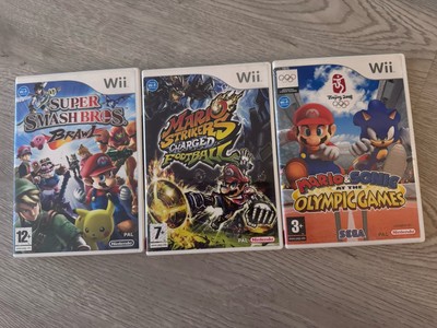 3 Nintendo Wii Spiele Mario&Sonic, Super Smash Bros. Mario Strikers