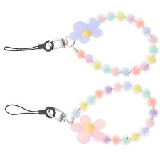 2 Pcs Colorful Mobile Phone Lanyard Accessories Cute Hanging Chain Fashionable