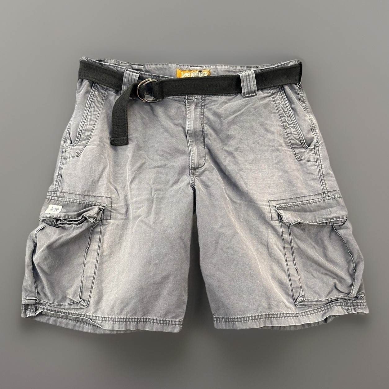 Lee Cargo Shorts 40 Gray Cotton
