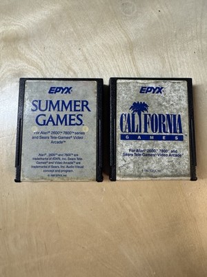 EPYX 2 Game Lot. Summer Games and California Games  Atari 2600
