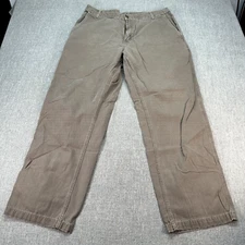 Carhartt Workwear Pants Mens 38x31 Gray Straight Canvas Outdoors
