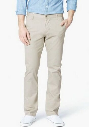 Dockers homme Alpha Khaki Safari beige coupe slim pantalon chino business stretch L34 - Photo 1/1