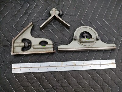 General Tools MG-S278-4R Combination Square Set, Square/Center/Protractor Heads