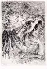 Pierre-Auguste Renoir, Le Chapeau Eplingle, Plate-Signed Etching