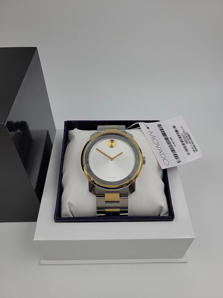 Reloj suizo Movado para hombre audaz esfera plateada banda de dos tonos - 3600431 (precio de venta sugerido por el fabricante 850 USD) Foto 2 de 4