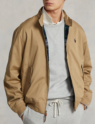 Polo Ralph Lauren Men Chino Jacket Luxury Tan Lightweight Fashion