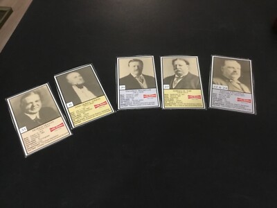 Vintage Little Debbies Cakes US Presidents Box Cut Out Collectors Card (5) 