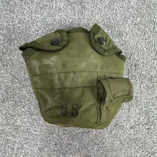 Original Vintage 1976 US Military Water Canteen Cover Alice Clips S&S GMT Mfg Co