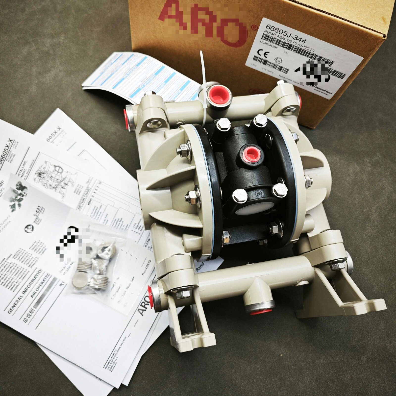  NEW Pneumatic Diaphragm Pump 66605J-344 For ARO Ingersoll Rand 
