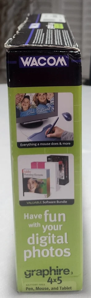 Wacom Graphire3 4x5 USB Tablet,Pen, Mouse & Software Bundle CTE430GR New Sealed - Image 3 of 4