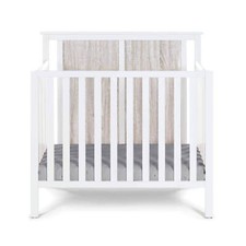 Connelly Mini Crib With Mattress Pad White/Rockport Gray