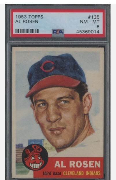 1953 Topps Al Rosen #135 PSA 8 NM MT Low Pop