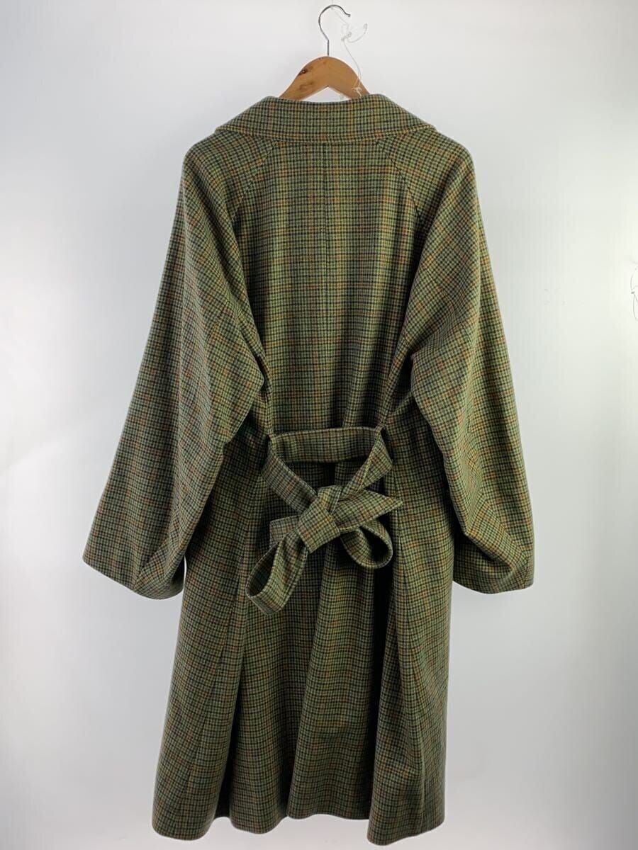 URU OTHER 19AW WOOL CHECK BELTED COAT Green 19FUJ08 Used | eBay URU OTHER 19AW WOOL CHECK BELTED COAT Green 19FUJ08 Used | eBay