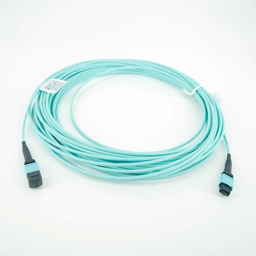 Glasfaser LWL Patchkabel 15m MTP(F) Elite-MTP(F) Elite Stecker aqua 50/125 OM3 D