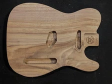 TL Guitar Body, MADE IN USA -  ONE PIECE BLACK WALNUT  -   #1-406-1