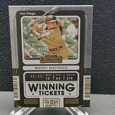 2021 CONTENDERS MANNY MACHADO WINNING TICKET GOLD 45/99 SAN DIEGO PADRES